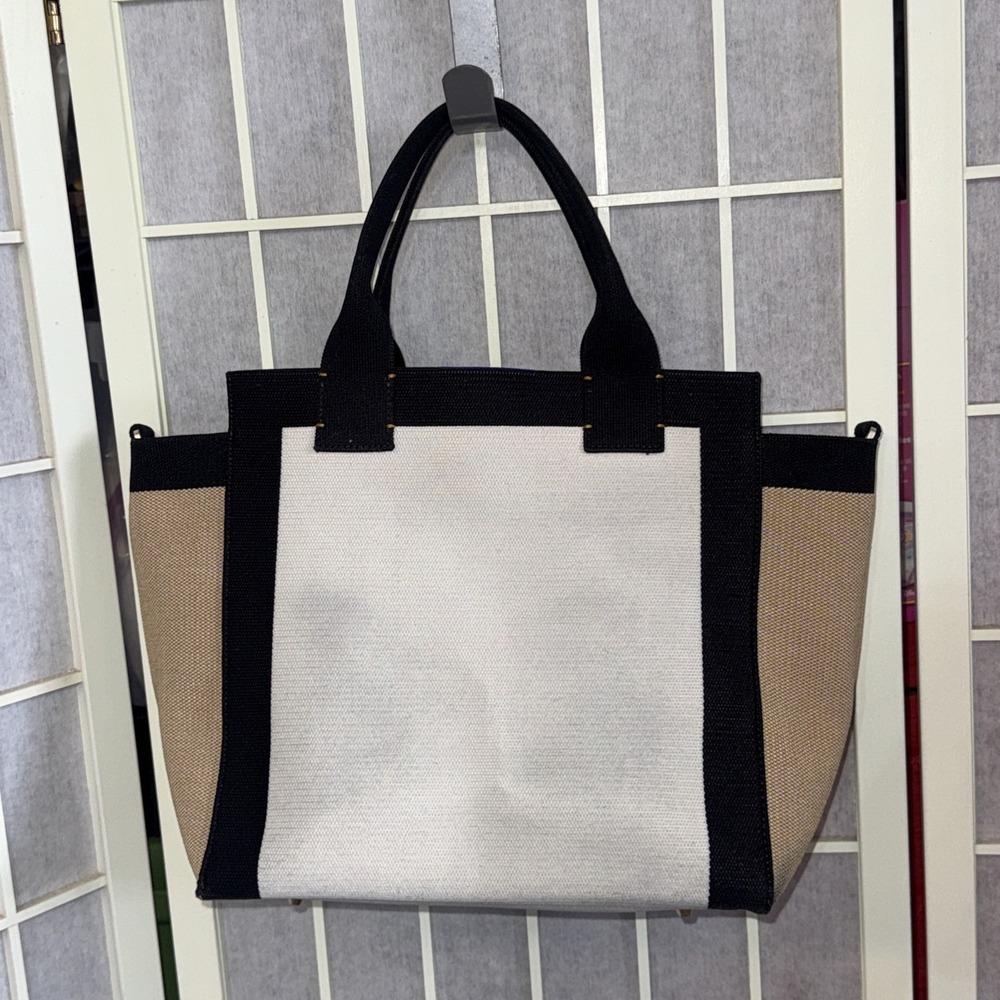 *Retired* Rothy's THE HANDBAG Piano Keys White Beige Black NO Shoulder Strap